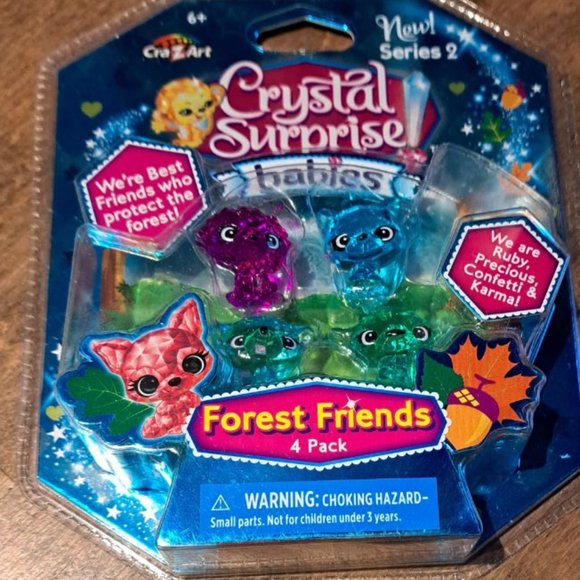Rare CRYSTAL SURPRISE Babies Series 2 Forest Friends 4 pack 2016 Cra-Z-art NEW - Picture 1 of 2